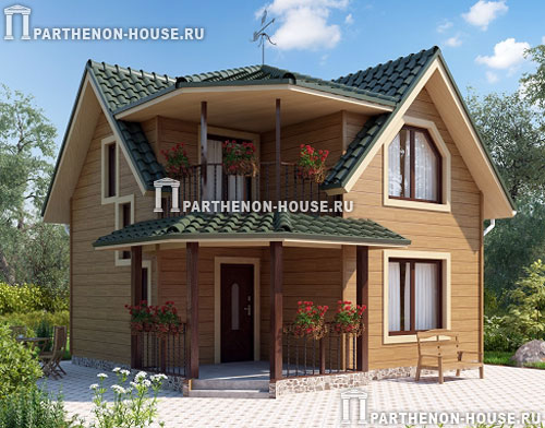 Двухэтажный деревянный дом в Москве - проекты под ключ от производителя Сказка Дом